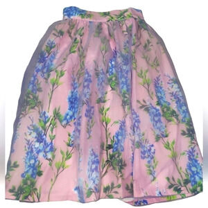 PINK Floral Sheer Toule layer Skirt